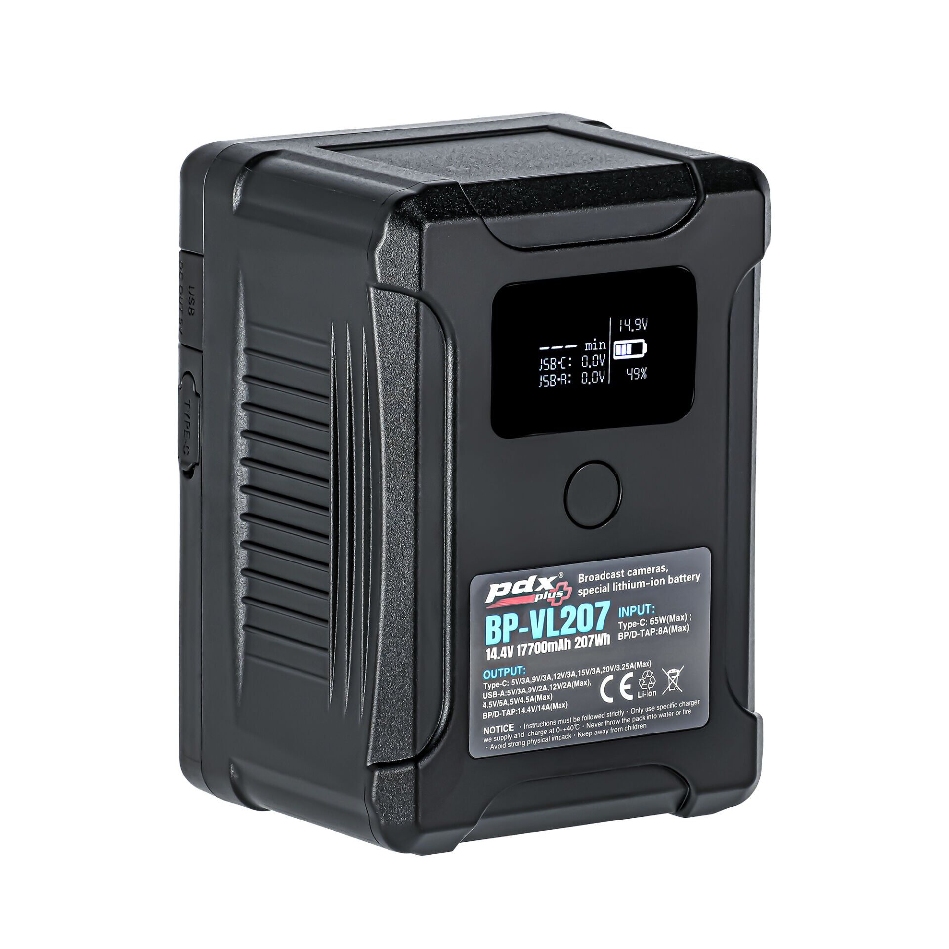 PDX BP-VL207 Broadcast Kamera Bataryası (Sony Uyumlu)