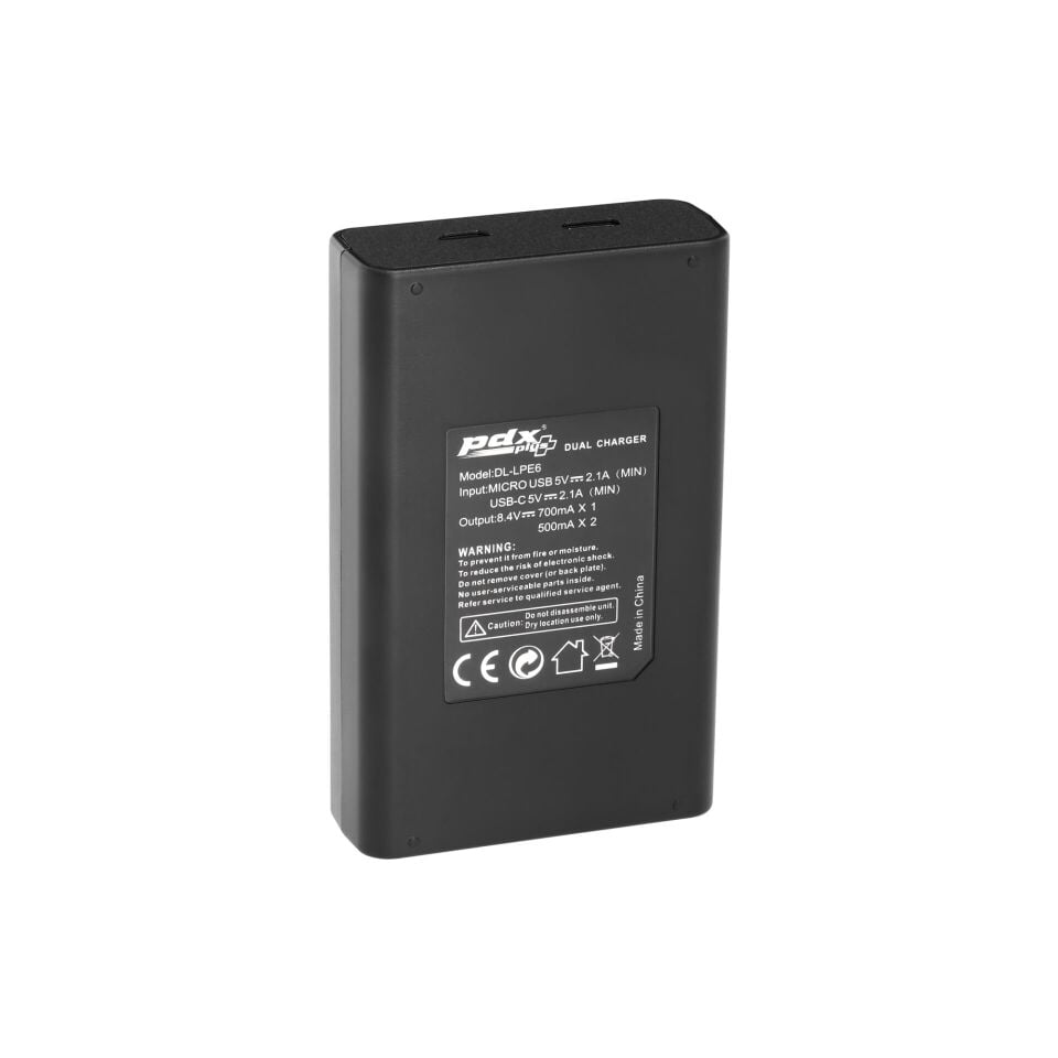 PDX Canon LP-E6 USB İkili Şarj Cihazı