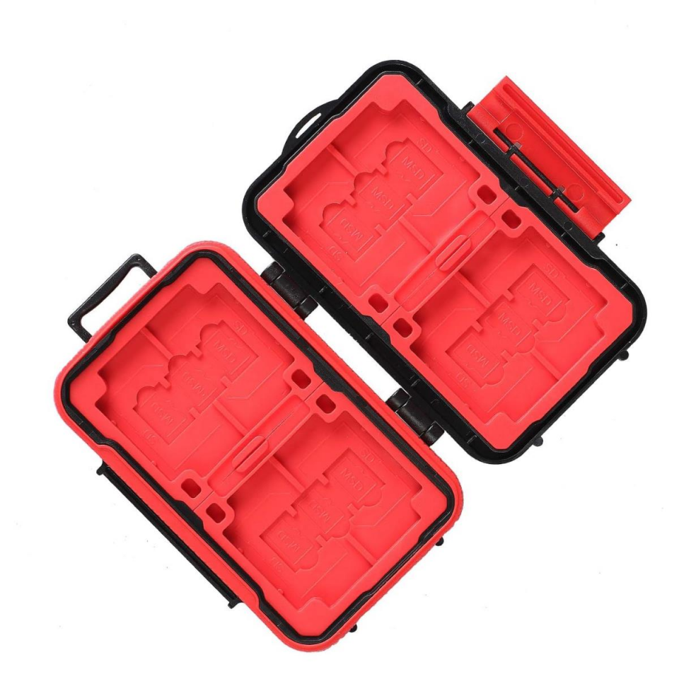 PDX Darbeye Dayanıklı Hafıza Kartı Koruma Kutusu (24 Kart – 4 CF / 8 SD / 12 MicroSD)