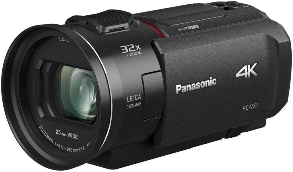 Panasonic HC-VX1EG-K 4K Kamera – 24x Optik Zoom, 1/2.5” BSI MOS, Hybrid OIS+