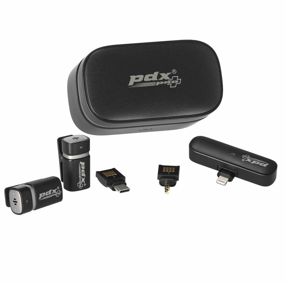 PDX Kablosuz Yaka Mikrofonu S9 | Çiftli Sistem | Type-C ve Lightning