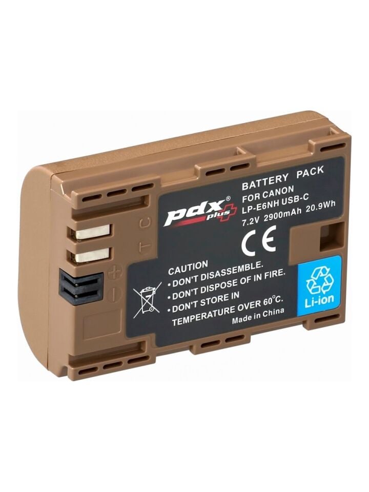 PDX Canon LP-E6NH USB-C Batarya | Hızlı Şarj | Yeni Nesil