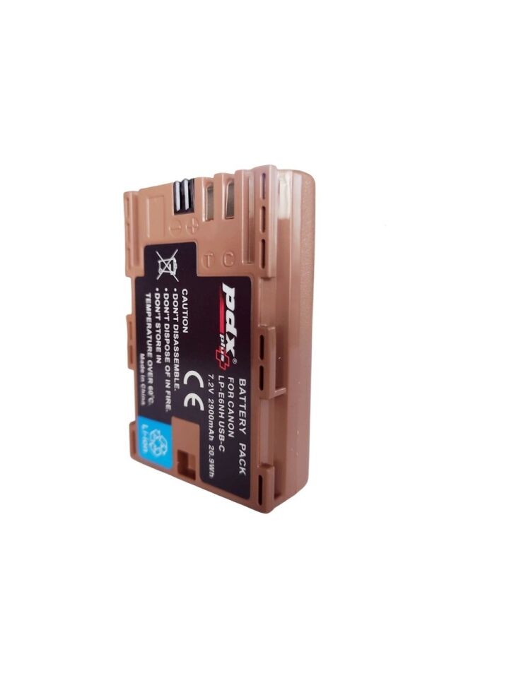 PDX Canon LP-E6NH USB-C Batarya | Hızlı Şarj | Yeni Nesil