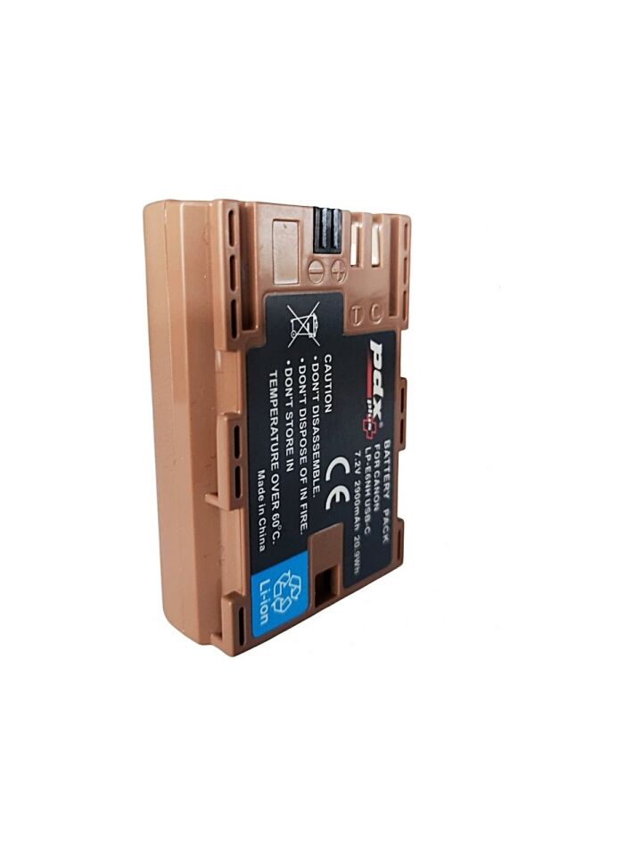 PDX Canon LP-E6NH USB-C Batarya | Hızlı Şarj | Yeni Nesil