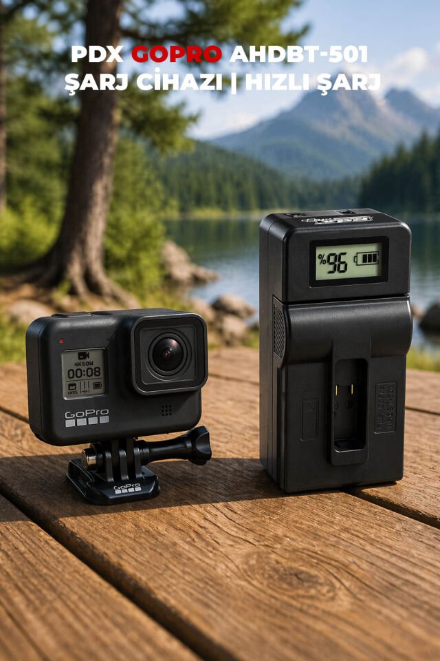 PDX GoPro AHDBT-501 Şarj Cihazı | Aksiyon Kamera | Hızlı Şarj