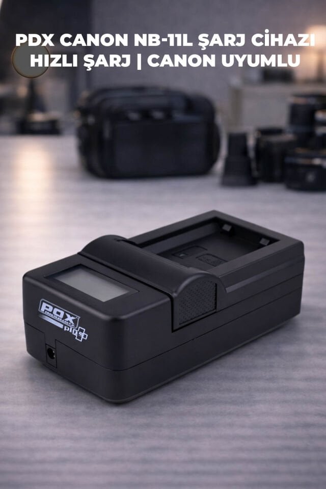 PDX Canon NB-11L Şarj Cihazı | Hızlı Şarj | Canon Uyumlu