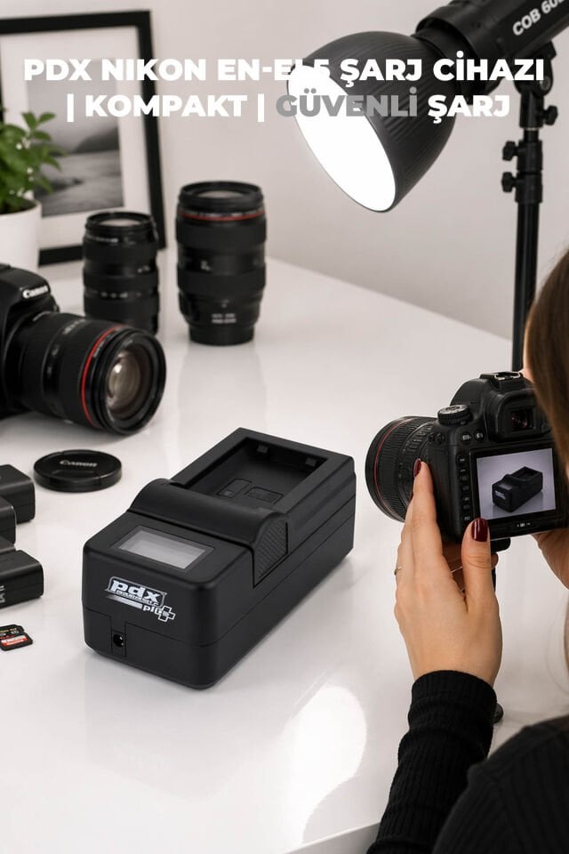 PDX Nikon EN-EL5 Şarj Cihazı | Kompakt | Güvenli Şarj