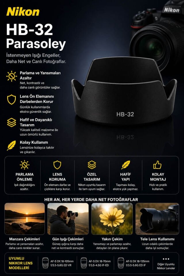 Nikon HB-32 Parasoley | Lens Hood