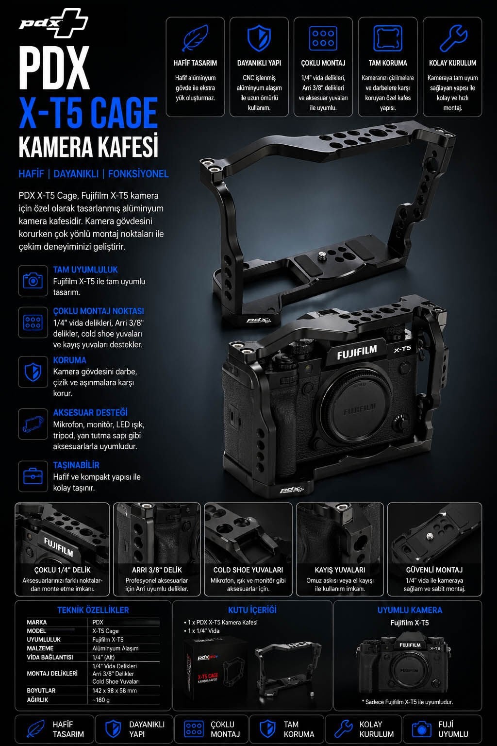 PDX X-T5 Kamera Kafesi