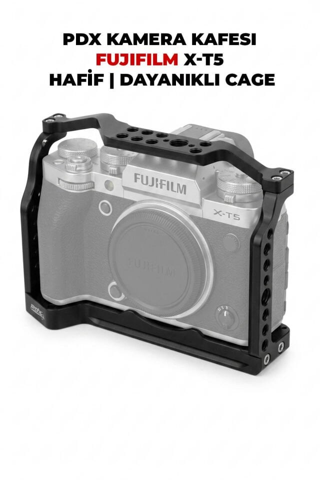 PDX Kamera Kafesi Fujifilm X-T5 | Hafif | Dayanıklı Cage