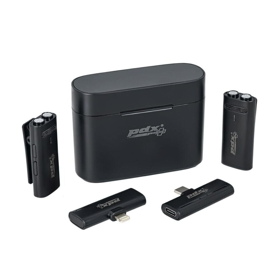 PDX Kablosuz Yaka Mikrofonu M31DC | Type-C ve Lightning Uyumlu