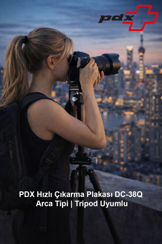 PDX Hızlı Çıkarma Plakası DC-38Q | Arca Tipi | Tripod Uyumlu