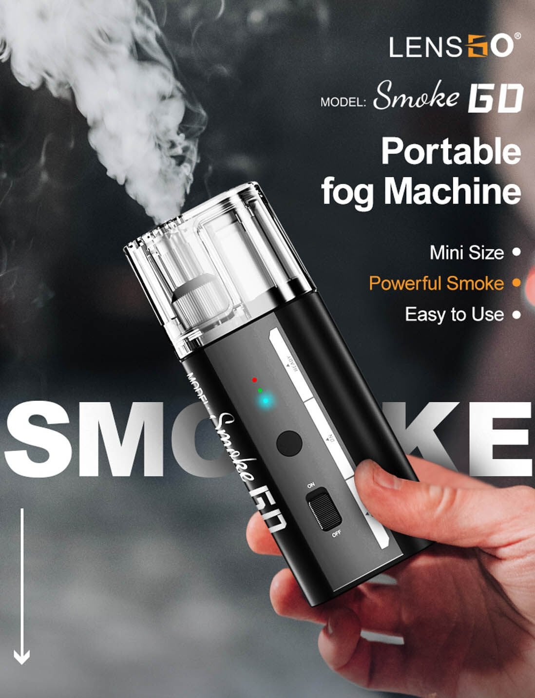 LENSGO LENSGO Smoke GO Duman Makinesi | Taşınabilir | Profesyonel Sis Görsel 2