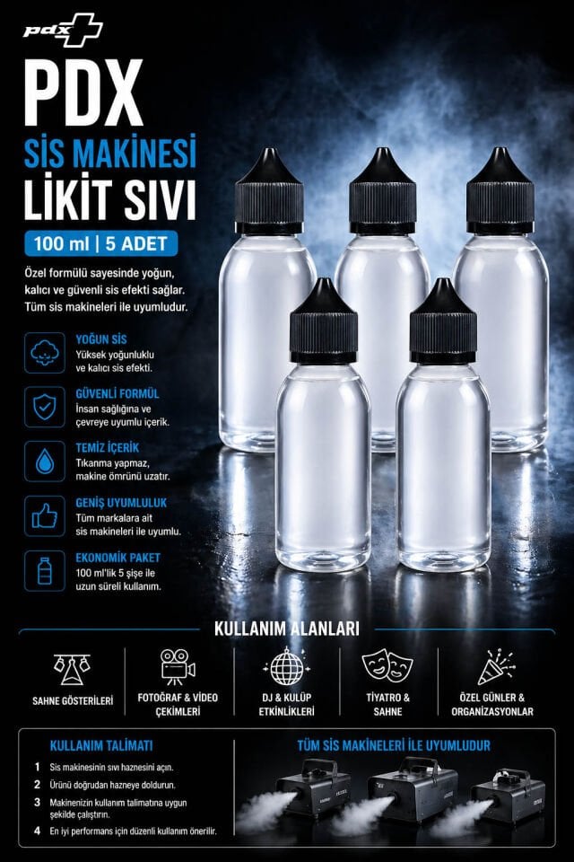 Sis Makinesi Likit Sıvı | 100 ml | 5 Adet
