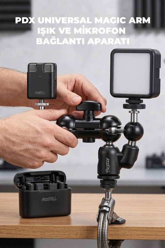 PDX Universal Magic Arm | Işık ve Mikrofon Bağlantı Aparatı