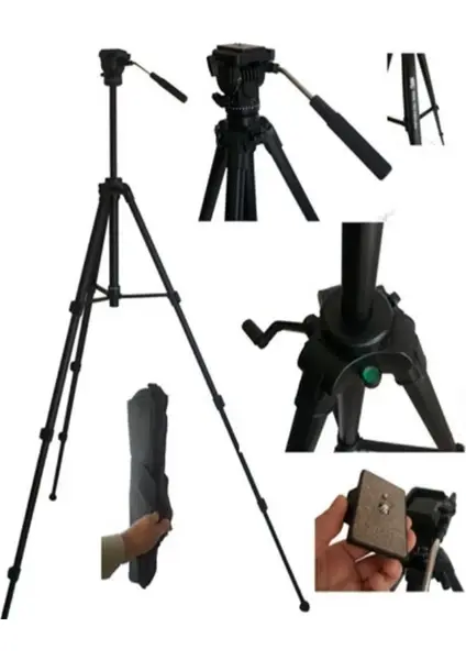 PDX 701 Profesyonel Tripod | Hidrolik Kafa | Stabil Video Çekim