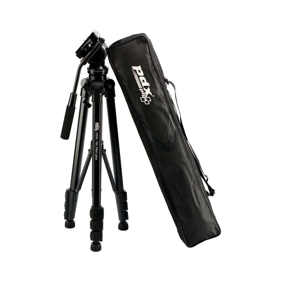 PDX 701 Profesyonel Tripod | Hidrolik Kafa | Stabil Video Çekim
