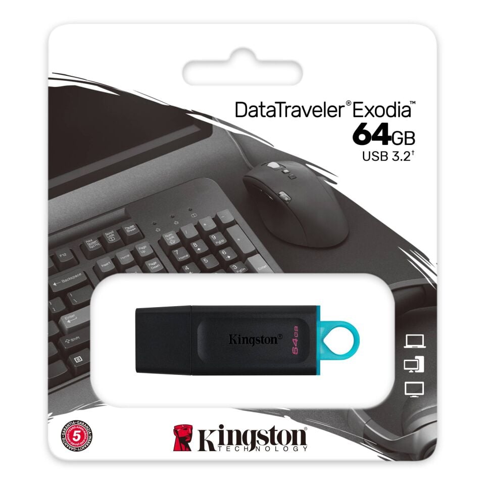 Kingston DataTraveler Exodia USB Flash Bellek 64GB | USB 3.2