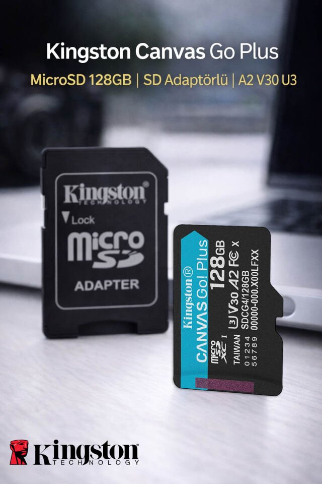 Kingston Canvas Go Plus microSD 128GB | 4K Uyumlu