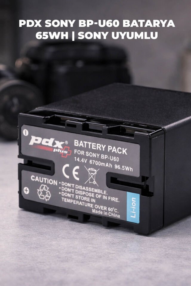 PDX Sony BP-U60 Batarya | 65Wh | Sony Uyumlu