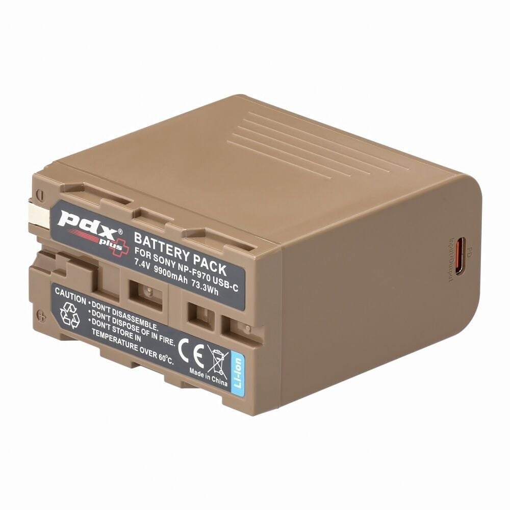 PDX Sony NP-F970 USB-C Batarya | 9900mAh | USB-C Şarjlı