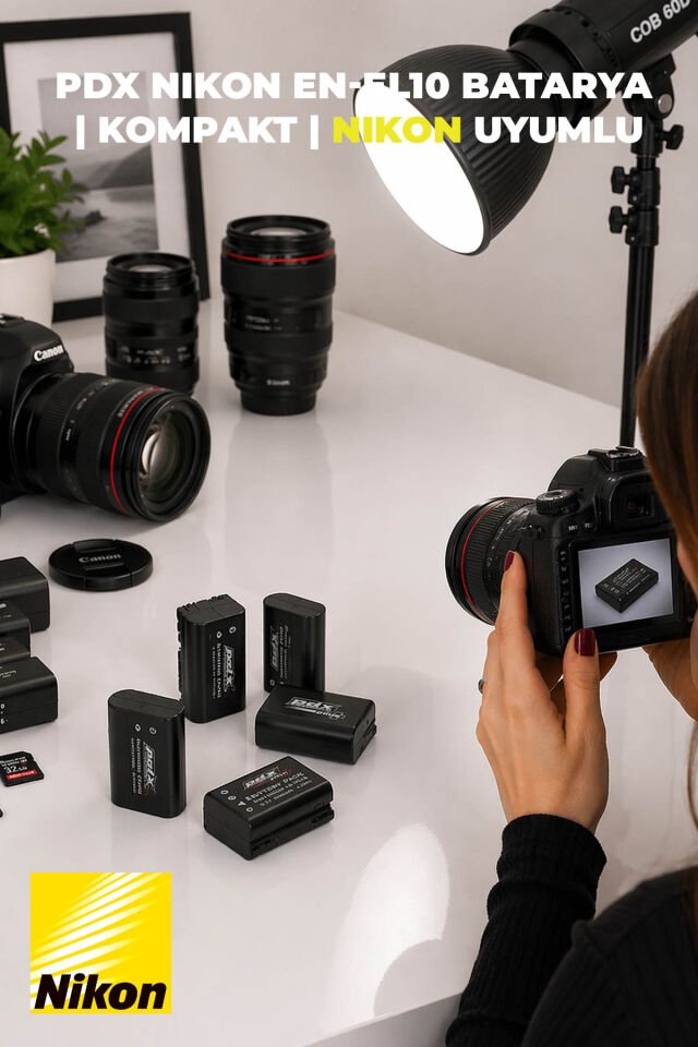 PDX Nikon EN-EL10 Batarya | Kompakt | Nikon Uyumlu