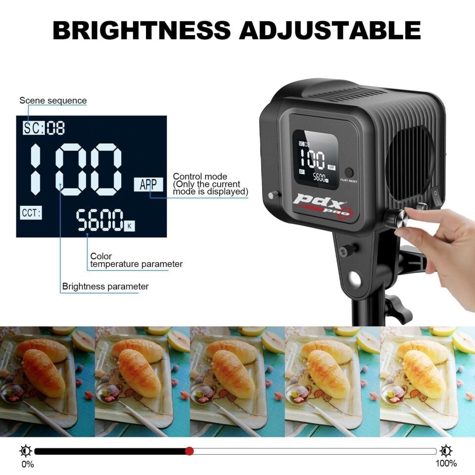 PDX SD80D Bi-Color LED Işık | Sarı Beyaz | Ayarlanabilir Işık