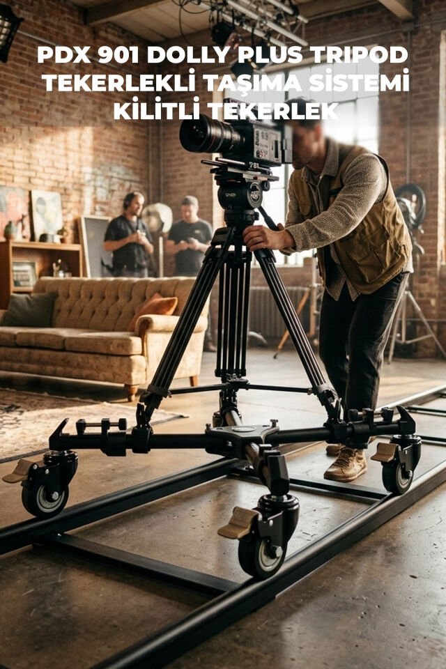 PDX 901 Dolly Plus | Tripod Tekerlekli Taşıma Sistemi | Kilitli Tekerlek