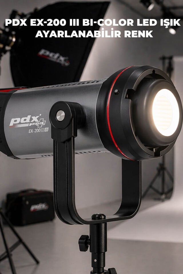 PDX EX-200 III Bi-Color LED Işık | Ayarlanabilir Renk | Video ve Stüdyo