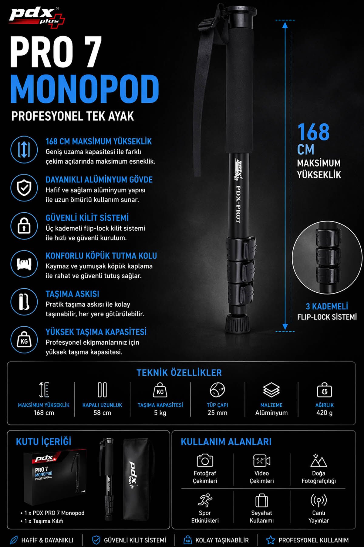 PDX PRO 7 Monopod