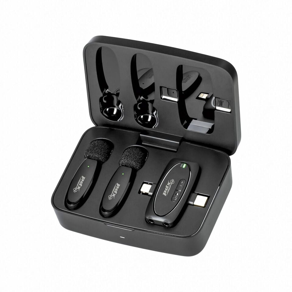 PDX PRO V10 Kablosuz Yaka Mikrofonu | İkili | Wireless